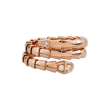 BVLGARI SERPENTI VIPER 18K Rose Gold Rings Unisex