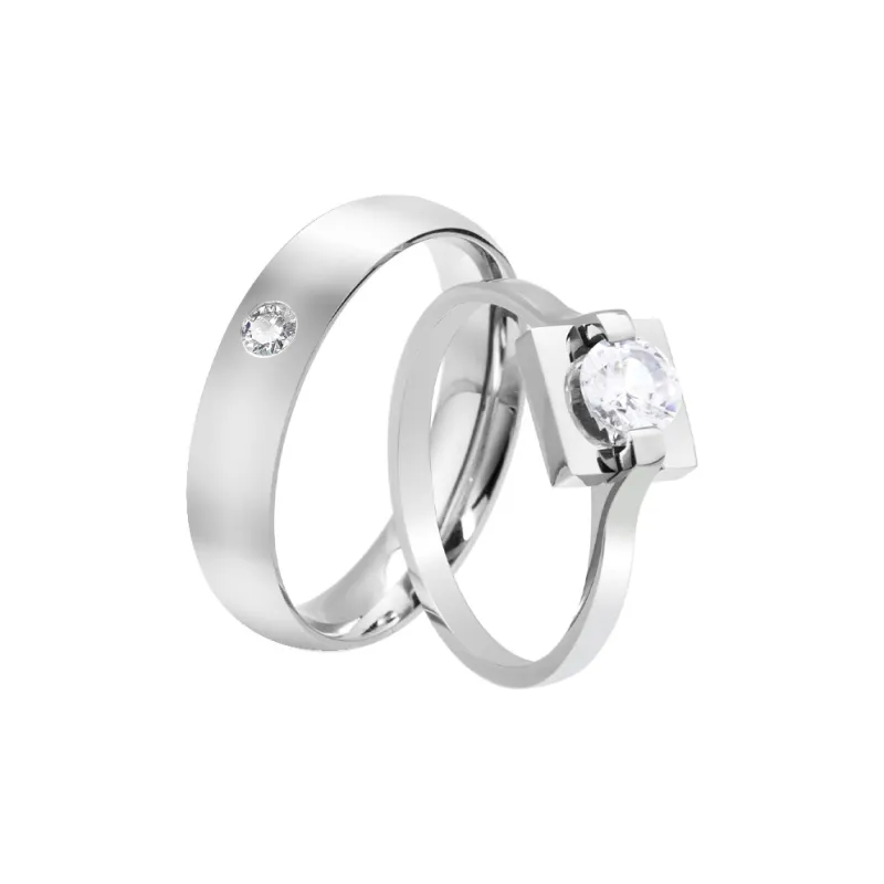 Cooraree Titanium Steel Rings Unisex-0