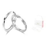 Mobius Couple Rings Alloy+Pink Encounter Box