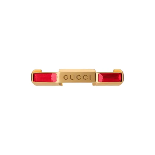 GUCCI Link To Love Series Rings Unisex Red