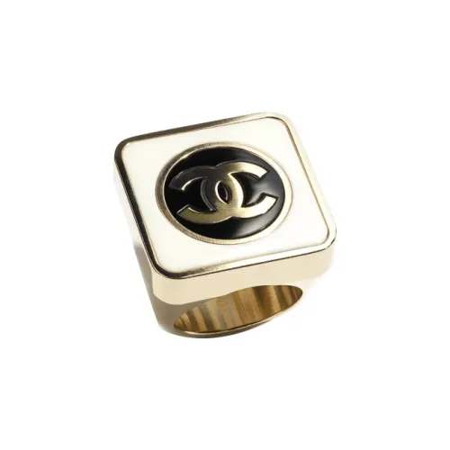 CHANEL Rings Unisex Gold/Black