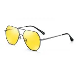 Gunmetal Frame with Night Vision Yellow-to-Gray Lens