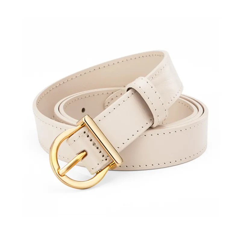 Cows Reign Horse Shoe Pin Buckle Top Grain Cow Leather Versatile Leather Belts Women's-5