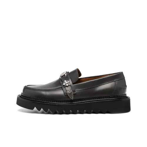 TOGA VIRILIS Logo-plaque Leather Loafers