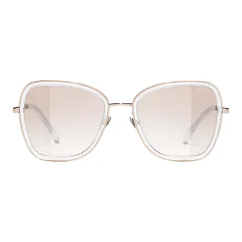 CHANEL Square Sunglasses Unisex Pink
