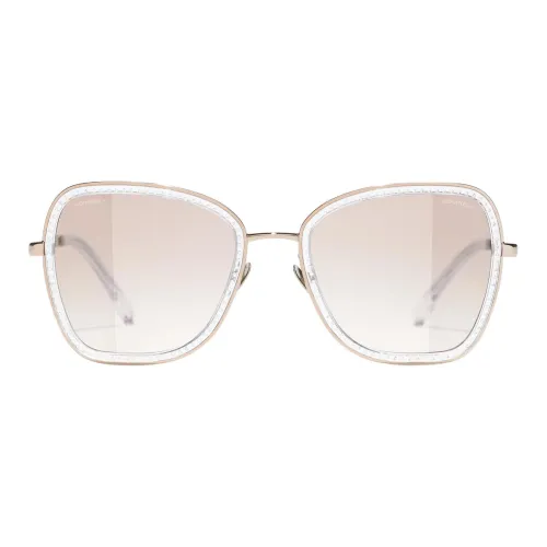 CHANEL Square Sunglasses Unisex Pink