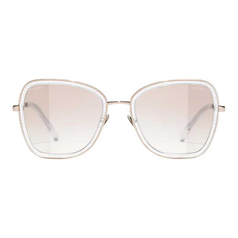CHANEL Square Sunglasses Unisex Pink-0