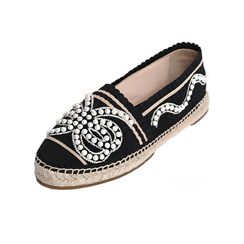 FENDI Casual Single Shoes Women's Black White-2