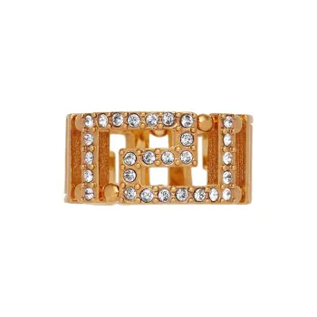 VERSACE Greca Crystal embellished Ring