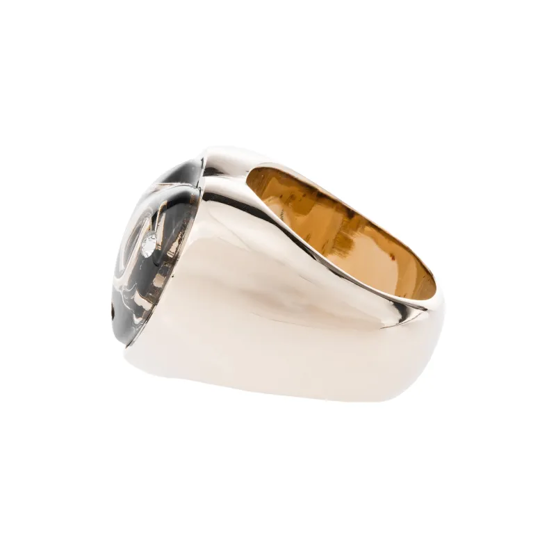 CHANEL Metal Rings Women's Black-1