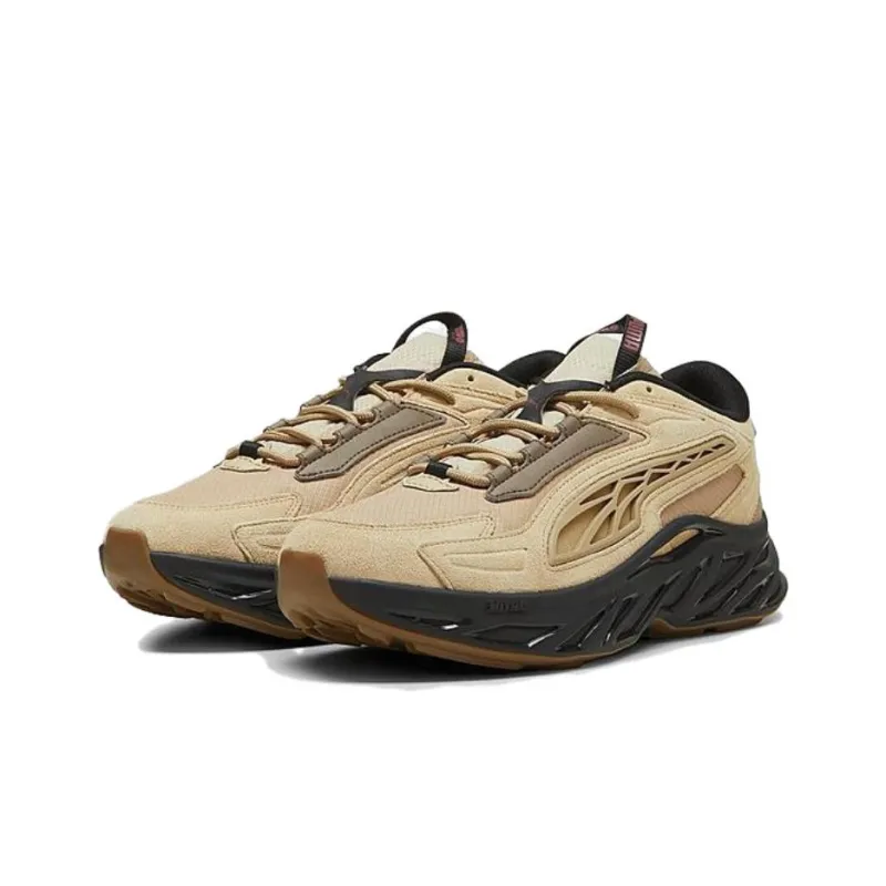 PUMA Slip Resistant Low Top Running Shoes Men's Yellow Black-1