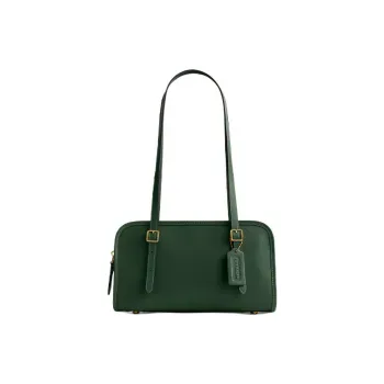 COACH Swing Zip Leather Shoulder Bag, Handbag, Shoulder Bag Women's Dark Green