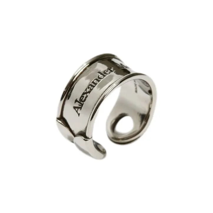 Alexander McQueen Rings Men Silver-2