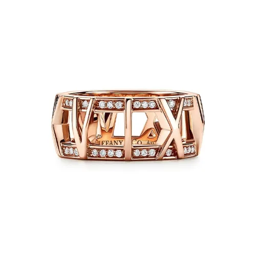 TIFFANY & CO. Atlas Series Rings Unisex Rose Gold