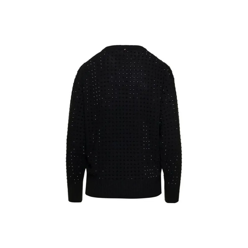 SportMax Embellished V Neck Jumper-1