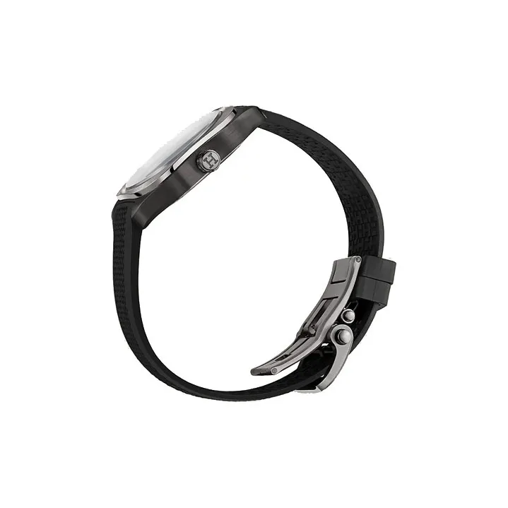 HERMES H08 Collection Wrist Watch Automatic Mechanical Movement Rubber Strap 42mm Black Dial Men's Watches W049428WW00-1