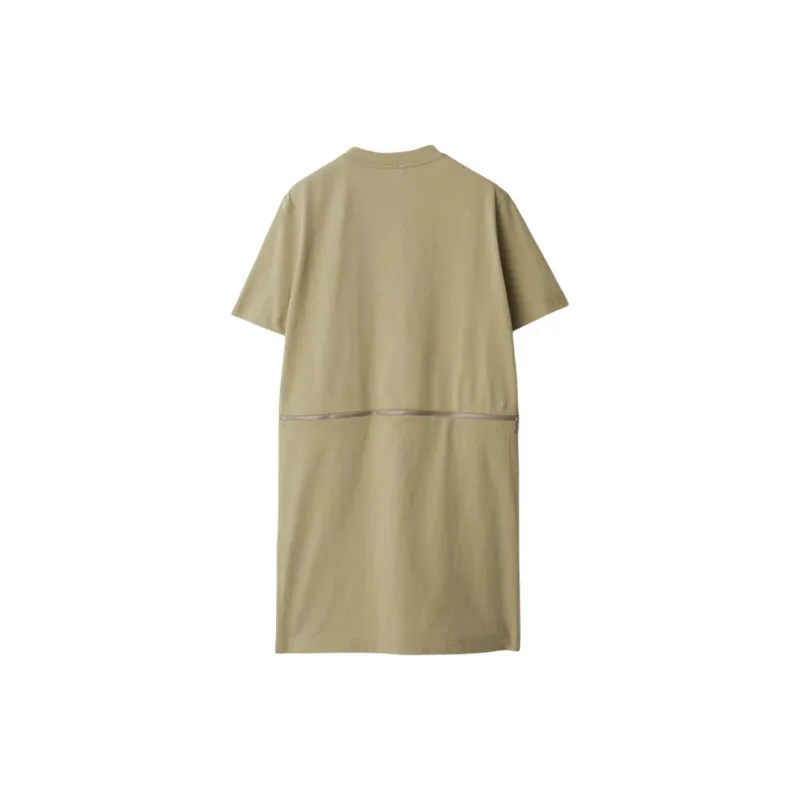 Burberry Logo embroidered Cotton Dress-1