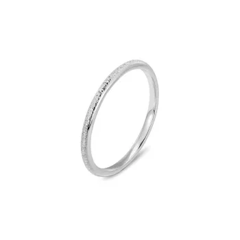 TRUE ME 999 Fine Silver Matte Plain Ring Women's