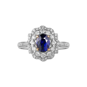 MOZART 18K Gold Diamond Colorful Gem Rings Women's