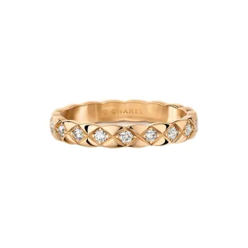 CHANEL 18K Gold Rings Women's Ring, Beige Gold