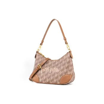 Folli Follie Cow Split Leather/PVC Shoulder Bag Regular Women's Latte/Milk Coffee
