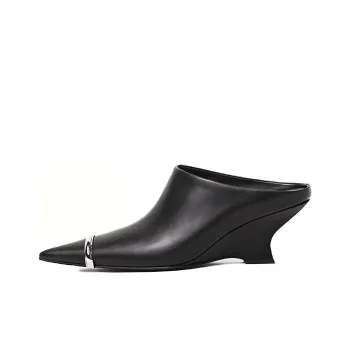 DYMONLATRY Wrap-toe Slippers 6.5cm Women's Black