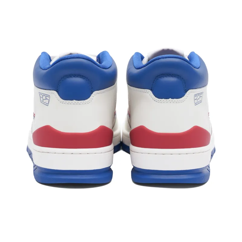 AVIA 825 Series Anti Slip Wear Resistant Mid Top Vintage Basketball Shoes Men's White Red Blue-4