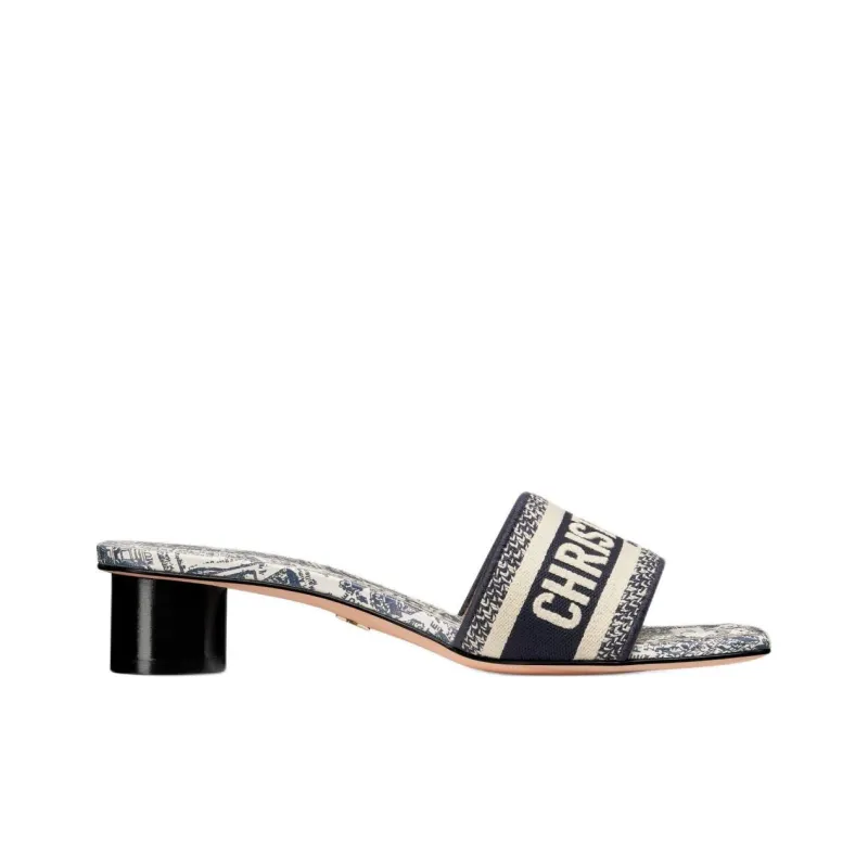 DIOR Dway Slide Slippers Women's Beige Black-1