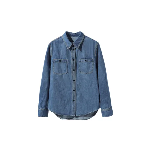 BASIC HOUSE Shirts Women's Denim Blue