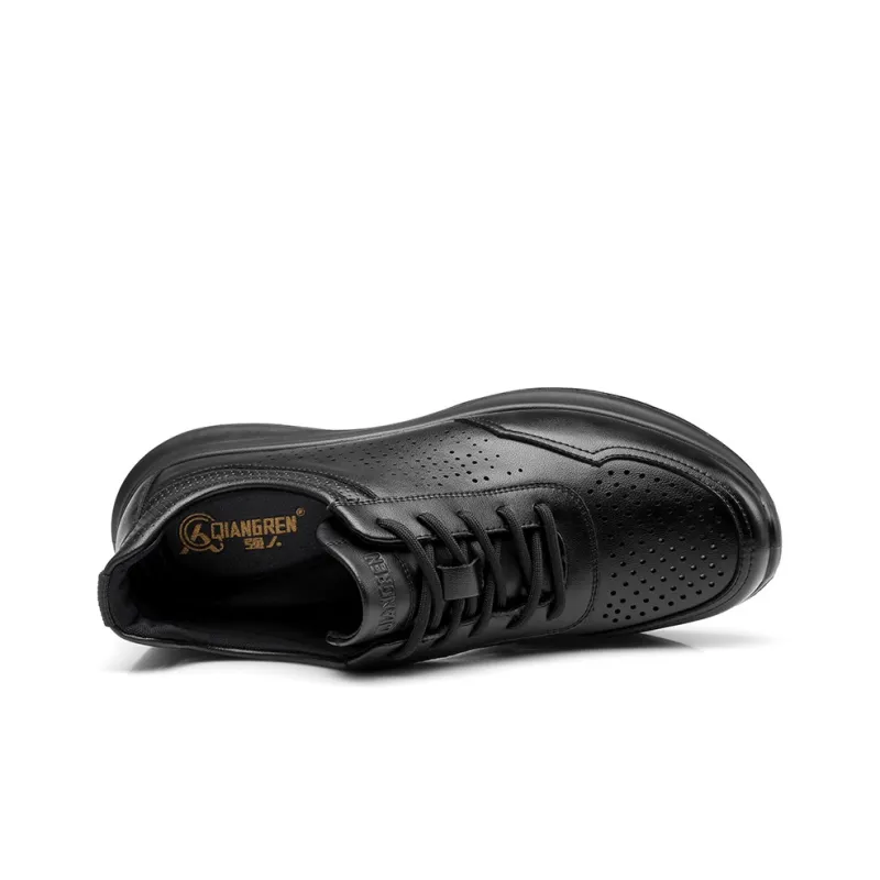Strongman 3515 Athletic Shoes For Men Summer Black Commute Men's Leather Shoes-3