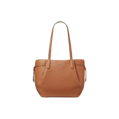 Kate Spade Eggstone Grain Leather One Shoulder Handbags Women's Brown