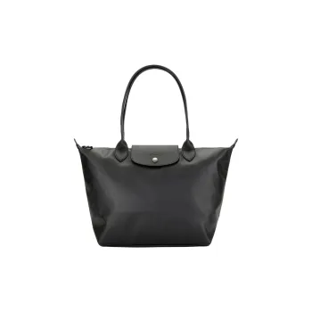 LONGCHAMP Le Pliage Xtra Cow Leather One Shoulder Handbags Medium Size Women's Black