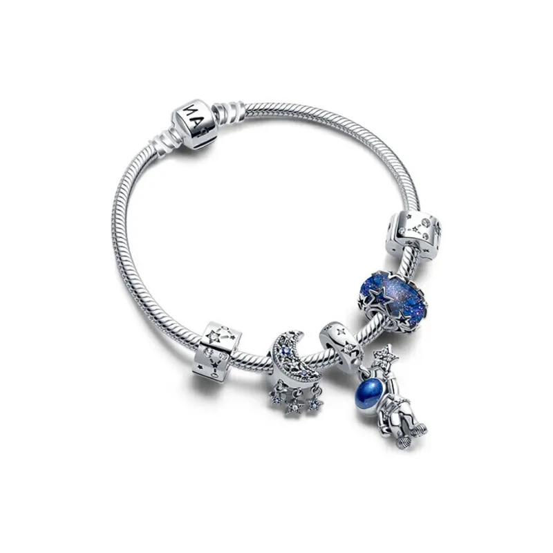 Pandora 925 Sterling Silver Bangle Set Women's Silver-1