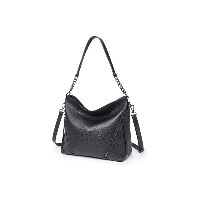 SANTA BARBARA POLO & RACQUET CLUB Cow Leather Dumpling Bag Handbag Shoulder Bag Regular Women's Black/Gray-0