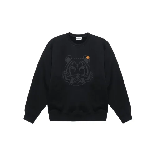 KENZO FW21 K-Tiger Printing Embroidery Round-neck Sweatshirt Black Wmns