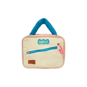 ALOENEY Canvas Bag Storage Bag Women's Pink & Sky Blue/Khaki & Beige/Yellow & Purple