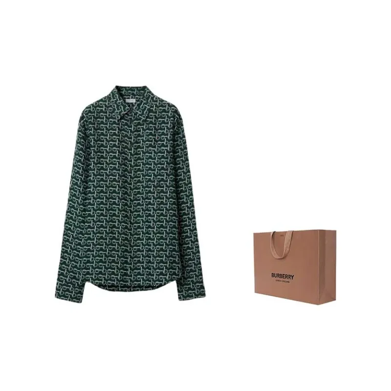 Burberry B Printed Silk Shirt-2
