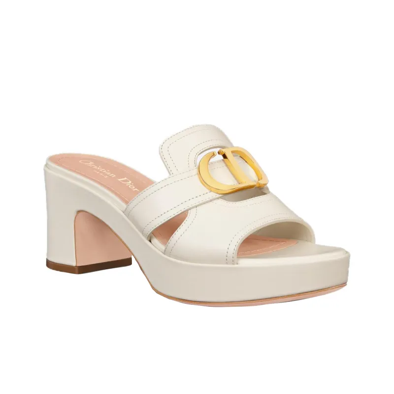 DIOR 30 Montaigne Slide Slippers Women's White-2