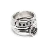 Werkstatt Munchen Come Together Ring Set Of Four Silver XS