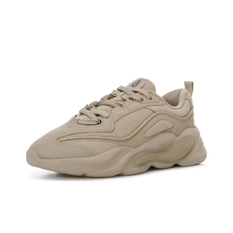 Erke Lightweight Low Top Running Shoes Women's Mist Gray Brown-2