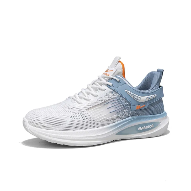 WARRIOR Running Shoes Men Low Top White Light Blue/White Dark Blue/Black-1