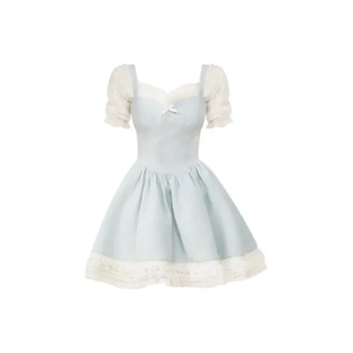 TASTILY Short-Sleeved Dresses Women's Mint Blue