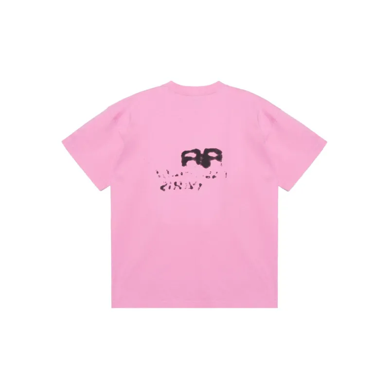 Balenciaga T Shirt Loose Fit Style Women's Pink-1