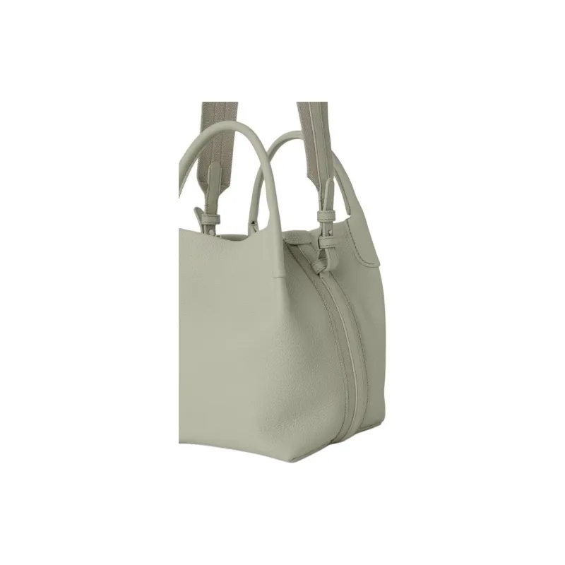 Loro Piana Calfskin Bucket Bag, Handbag, Shoulder Bag, Crossbody Bag Trumpets Women's Mustard Green-4