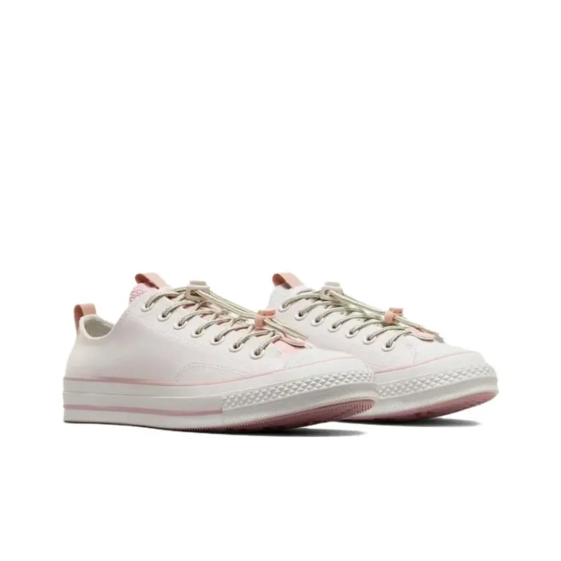 Converse Chuck 70 Anti Slip Wear Resistant Low Top Canvas Shoes Unisex White Pink-2