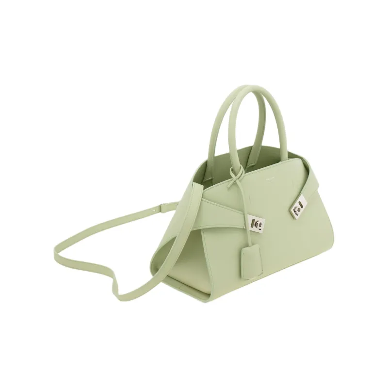 FERRAGAMO Cow Leather Shoulder Bag, Crossbody Bag, Handbag Trumpets Women's Light Green-3