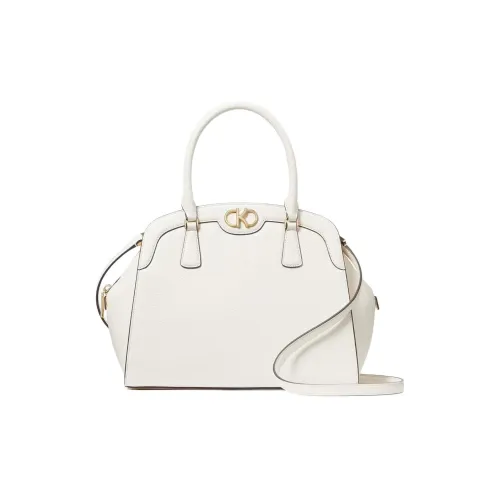 Kate Spade Eggstone Grain Leather Handbag Shoulder Bag Crossbody Bag Large Size Women's White