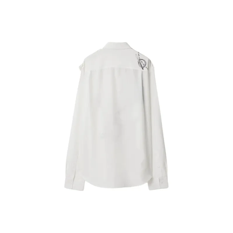 Burberry Knight Hardware-Printed Buttoned Shirt-1
