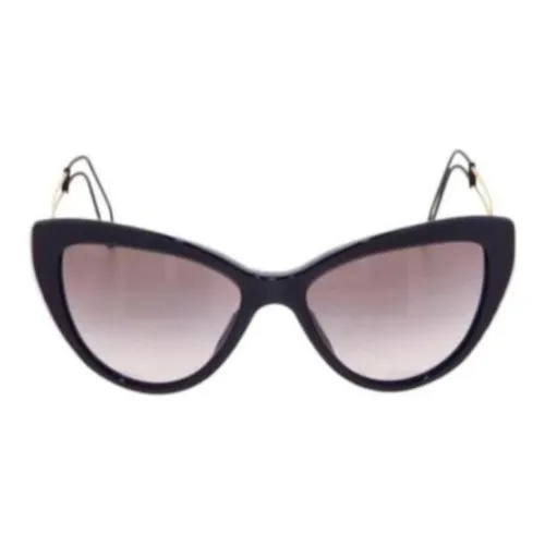 miu ballerina miu ballerina Acetate Cat Eye Sunglasses Unisex Black