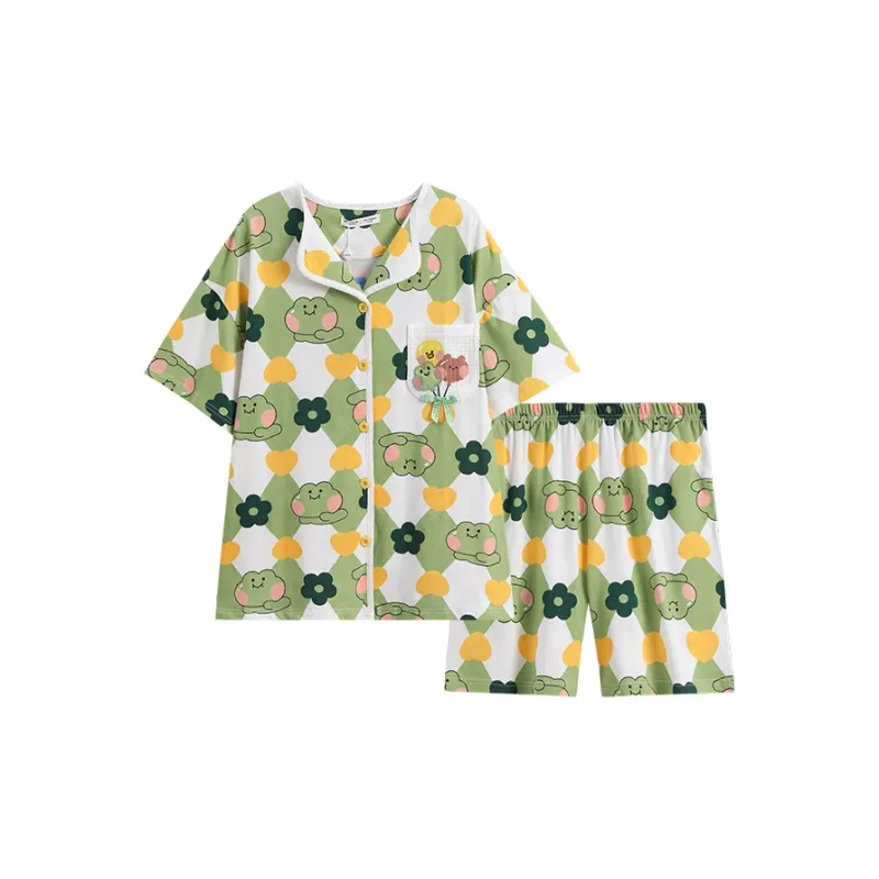 FENTENG Pajama Set Women's Pea Green-0